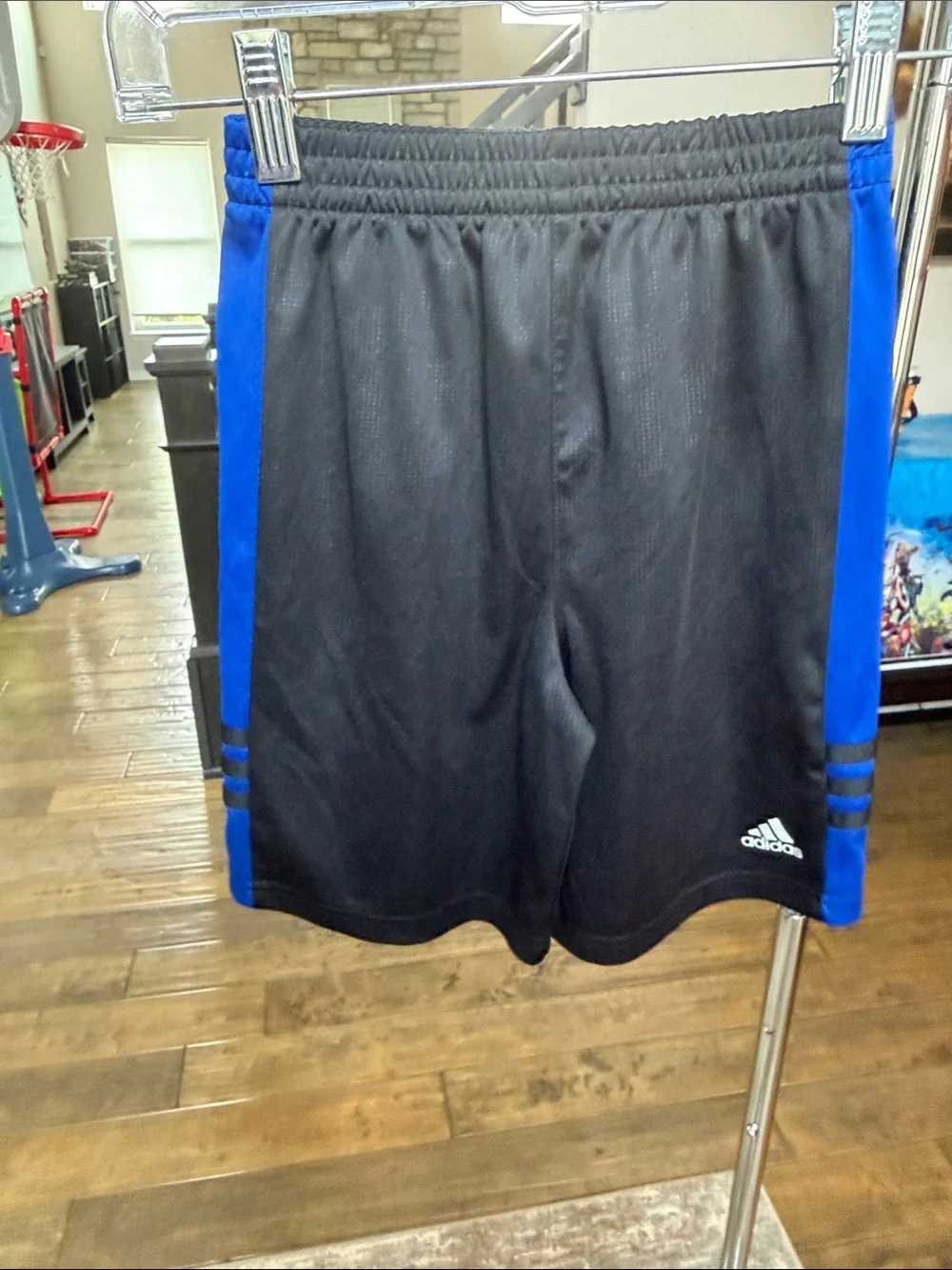 adidas Royal Blue & Black Boys' Sport Tee and Shorts Set Sz Yth 6